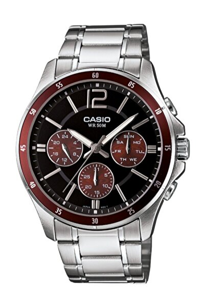 Casio Kahverengi Gümüş Renk Hediye Paketli Erkek Kol Saati