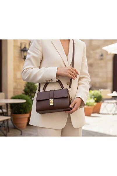 NİRELVA NORA MODEL KAHVERENGİ KADIN EL VE OMUZ AYARLANABİLİR ÇANTA