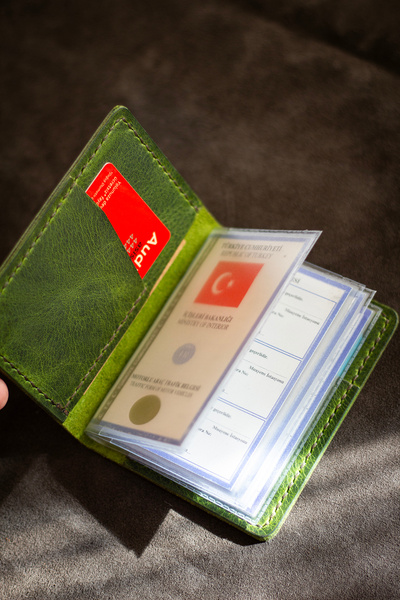 Hi Leather Hakiki Deri Araç Ruhsat Kılıfı Kabı – Kart & Ehliyet Gözlü