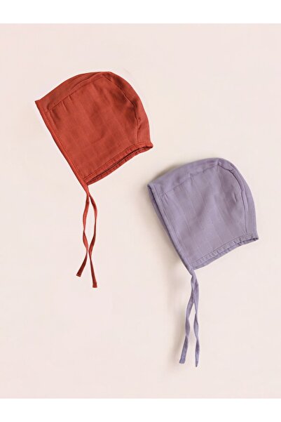 runbaby قطعتان من قبعة الأطفال ذات طبقة واحدة من الموسلين على الوجهين (3-9 أشهر)