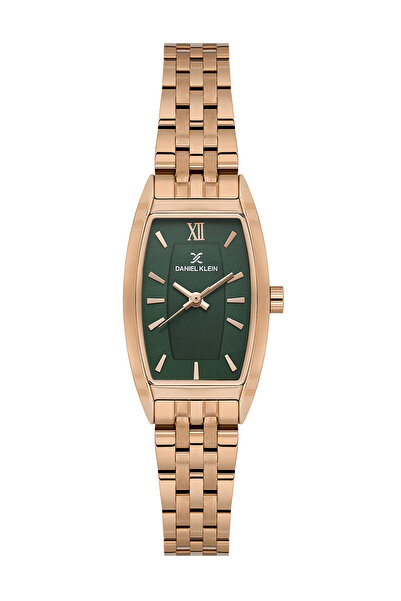 Daniel Klein ساعة نسائية فاخرة من الفولاذ المقاوم للصدأ بلون الذهب الوردي DK....