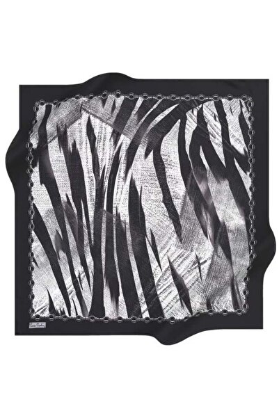 Pierre Cardin Eșarfă de mătase Twill - 6298438-912 Negru Alb