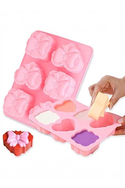 MUM 6-Piece Ribbon Gift Box Heart Christmas Valentine's Day Candle,Cake Candy...