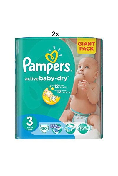 Pampers active baby Scutece Marimea 3 4-9 Kg 90 bucati