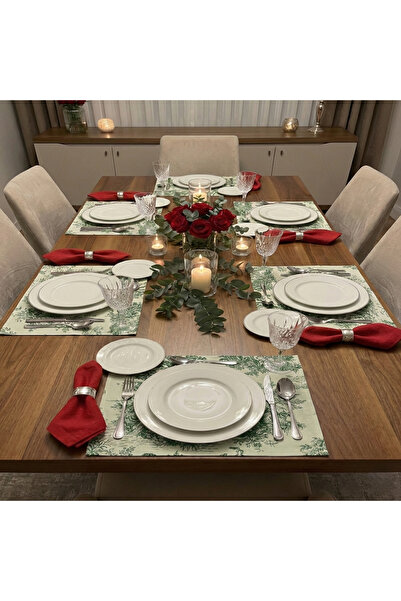 shopshop Set de prezentare pentru masă, 6 piese, rustic, vintage, stil americ...