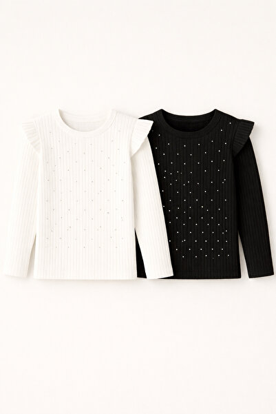 KANKA BENİGİY 2 τεμάχια Κοριτσίστικο σετ μπλούζας με ριμπάνι και λεπτομέρεια ...