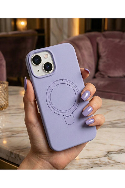 TechTrove غطاء مخملي بتصميم ناعم متوافق مع حامل حلقة Magsafe لهاتف Apple iPho...