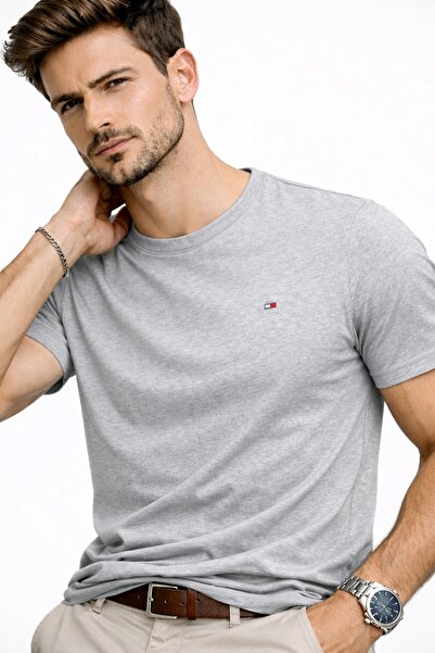 Tommy Hilfiger Slim Fit Woven Cotton Men's Tshirt Black Mw0Mw27539