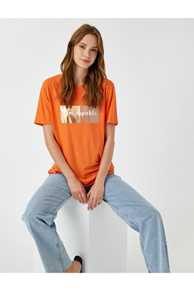 Koton Φωτεινό μπλουζάκι με στάμπα