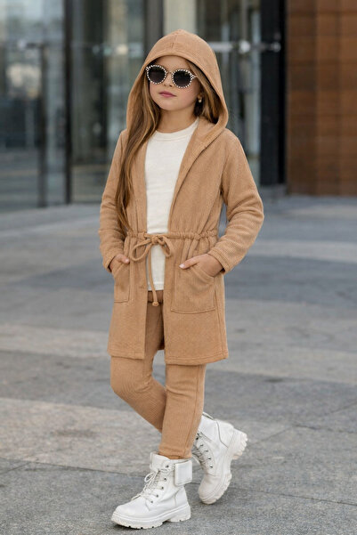 KOKOŞ BEBEK Κοριτσίστικο σετ 3 τεμαχίων Lycra Ottoman – Μπλούζα με κουκούλα, ...