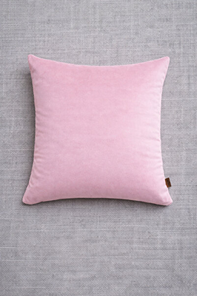 Alacastore Pembe Kadife Boncuk Silikon Dolgulu İçlikli Kırlent