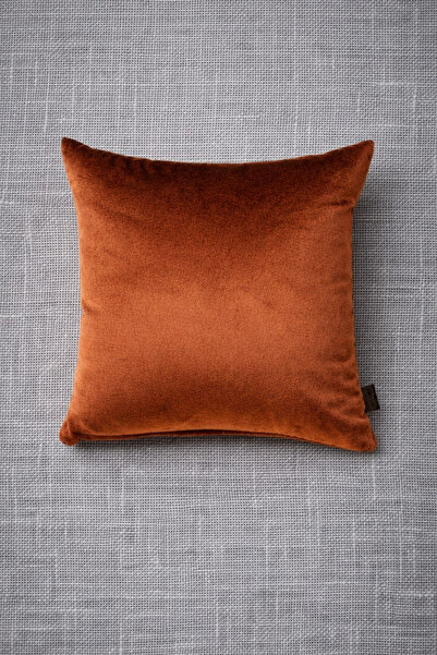 Alacastore Taba Turuncu Kadife Boncuk Silikon Dolgulu Içlikli Kırlent 43x43