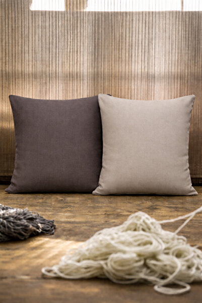 Alacastore Бежево-каштановий коричневий 2-х декоративний подушковий чохол