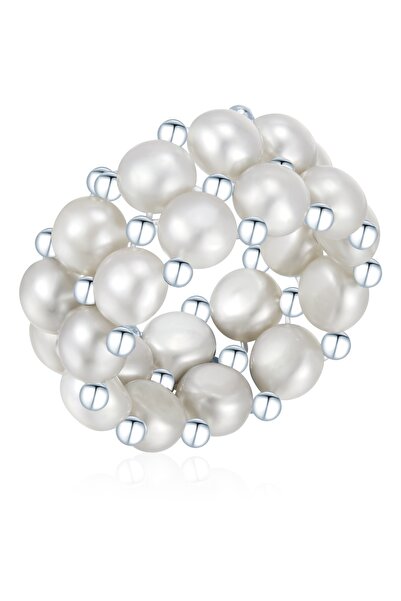 Valero Pearls Perlenring Ring Sterling Silber Süßwasser-Zuchtperle grau