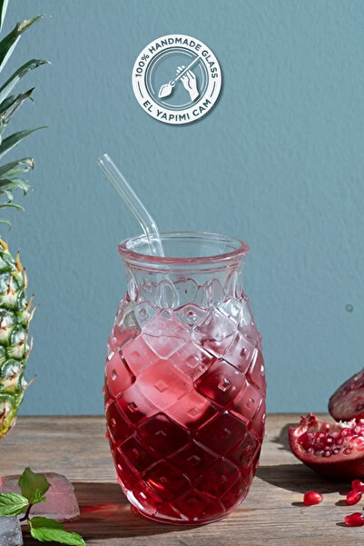 Glamis Selen Concept Ananas Model El Yapımı Cam Kokteyl Bardak