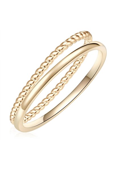 Lulu & Jane Ring mit Kristallen von Swarovski® 2er Set Ringe gelbgold
