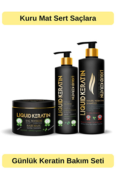 Liquid Keratin Kuru Mat Sert Kabaran Yıpranmış Saçlar Için - Keratin Bakımı 3...