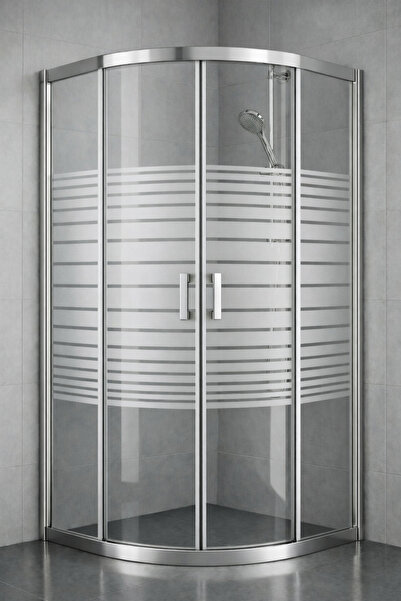 Durul Duşakabin Oval 5mm Çizgili H.190 Cm