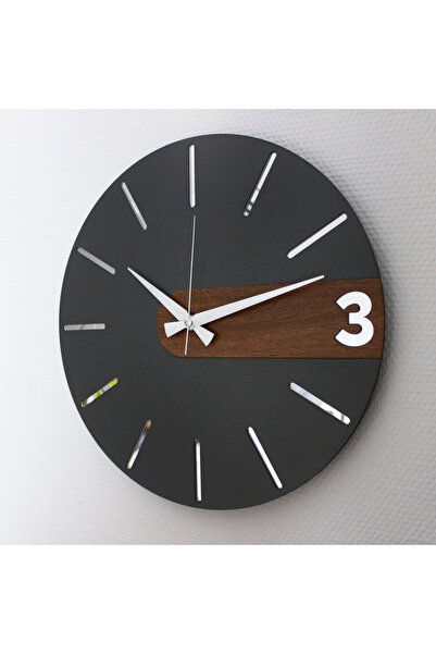 aswood Modern Şık Rustik Vıp Dekoratif Katmanlı 50 cm Duvar saati