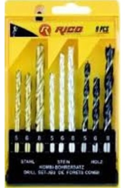 Rico Rc1105 9 Piece Drill Bit Set 3 Models