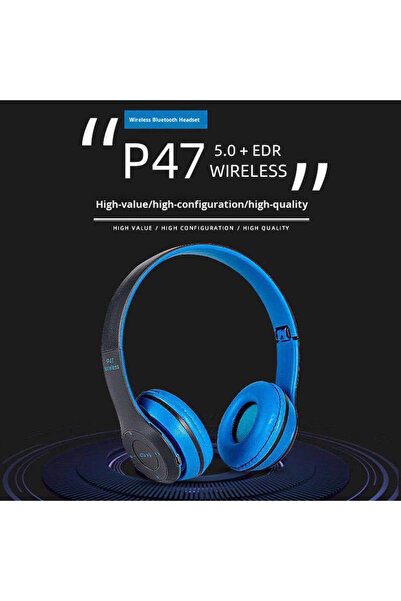 Jopus P47 Bluetooth Kulaklık - Kablosuz Kulak Üstü - Katlanabilir - Mikrofonl...