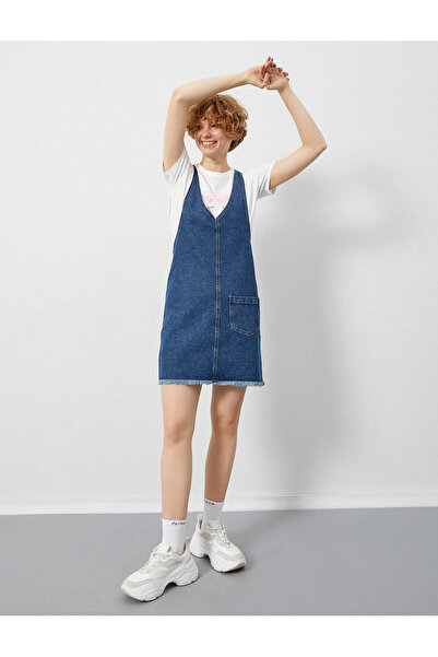 Koton Niebieski kombinezon damski 0YAK87026MD