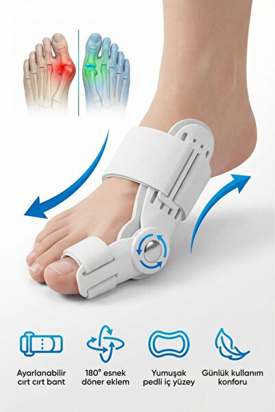 MUJGAN Başparmak Kemik Düzeltici 180° Esnek Ayarlanabilir Halluks Valgus Aparatı