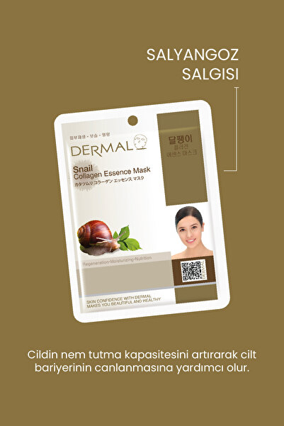 Dermal Yenileyici, Besleyici ve Nemlendirici Salyangoz Özlü Kollajen Maske 23 Gr