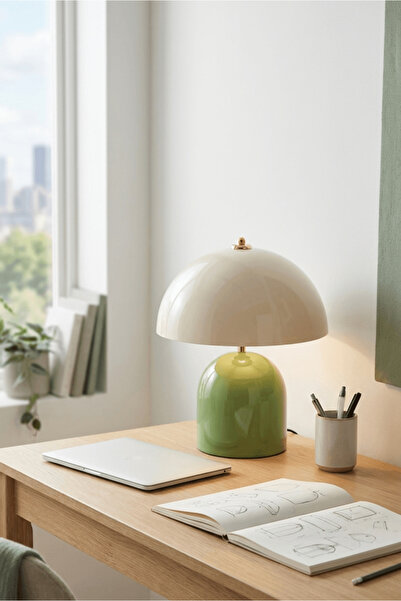 HOMİNG Alabama Krem Mint Mantar Abajur 242387