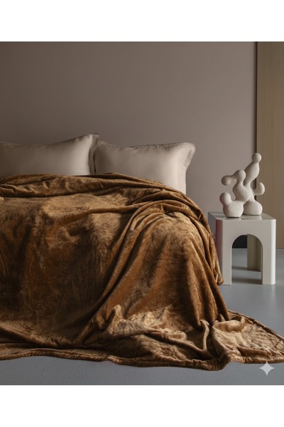 BED LİNE Moon Wellsoft Battaniye 200x220 Kahve