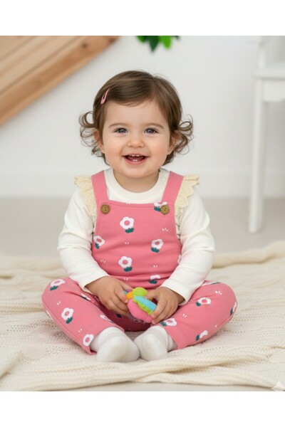 Ege Bebek طقم بذلة وسروال داخلي للفتيات الصغيرات من عمر 6 إلى 24 شهرًا مطبوع ...