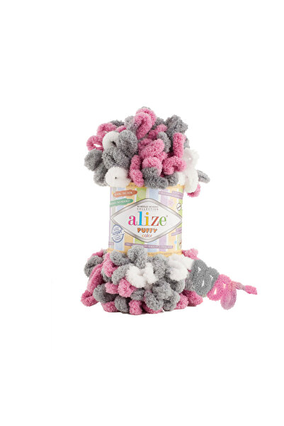 Alize Puffy Color 100gr Ebruli Kadife El Örgü İpi İpliği Yünü