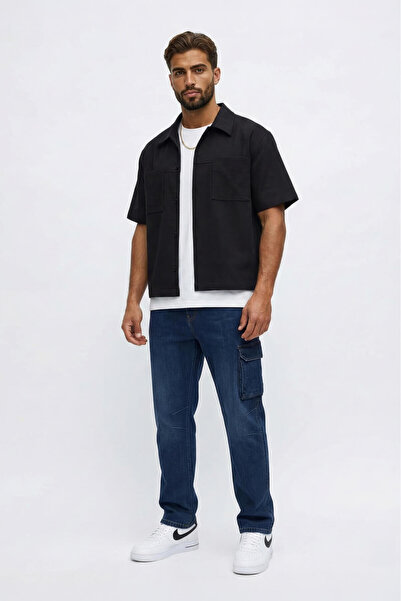 MARKAPIA Мъжки карго дънки с джобове, стандартна кройка