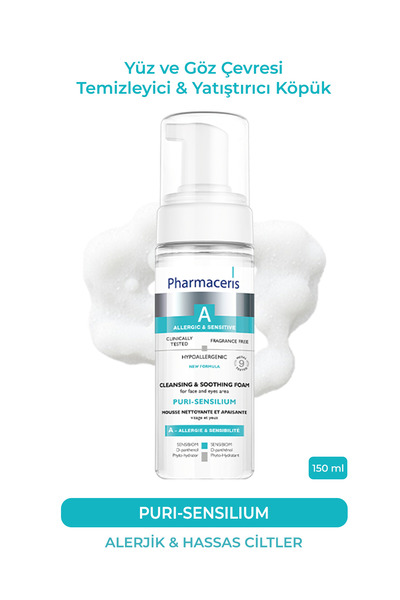 Pharmaceris Puri-Sensilium | Yüz ve Göz Çevresi Temizleyici & Yatıştırıcı Köp...