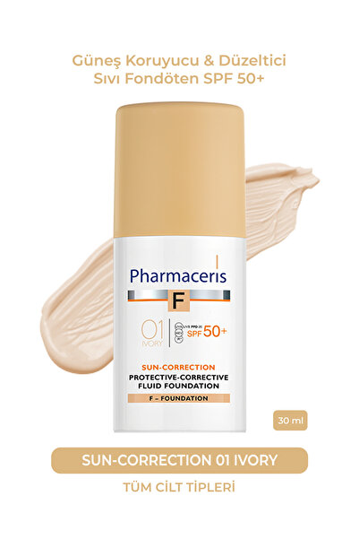 Pharmaceris Sun-Correction SPF 50+ (01 Ivory) | Güneş Koruyucu & Düzeltici Sı...
