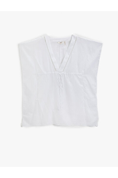 Koton Βαμβακερό τουνίκ με λαιμόκοψη V