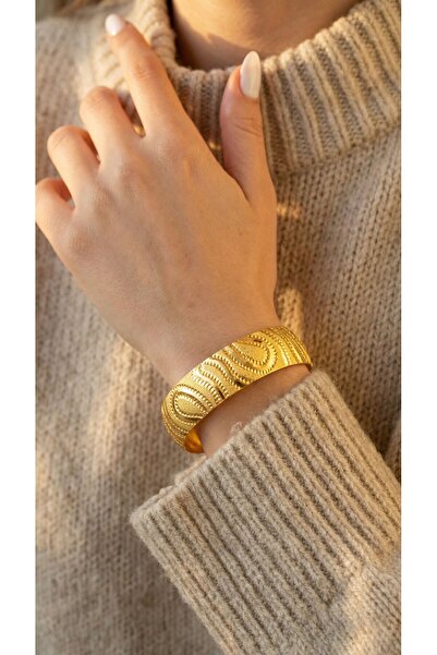 FerizZ Kadın Altın Kaplama 1.5 cm Bilezik