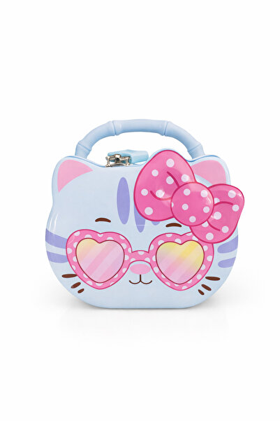 Jaju Baby Παιδικό χαριτωμένο μωβ μεταλλικό κουμπαρά Hello Kitty με κλειδαριά