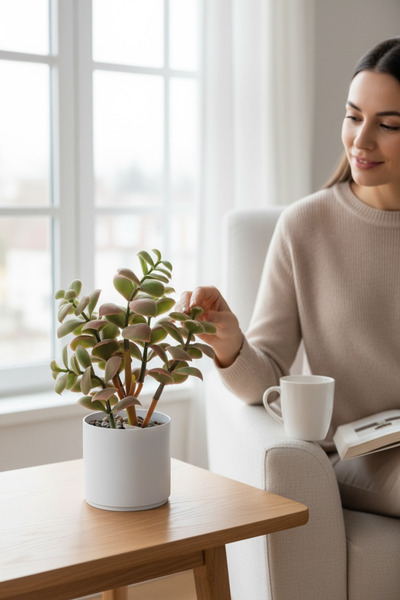 YAPAY ÇİÇEKÇİNİZ صبار صناعي عصاري في وعاء أبيض اللون