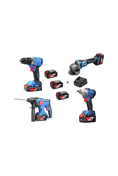 Dong Cheng DCKIT35EM Akülü Kırıcı + Vidalama + Somun Sökme + Taşlama 4 Lü Set