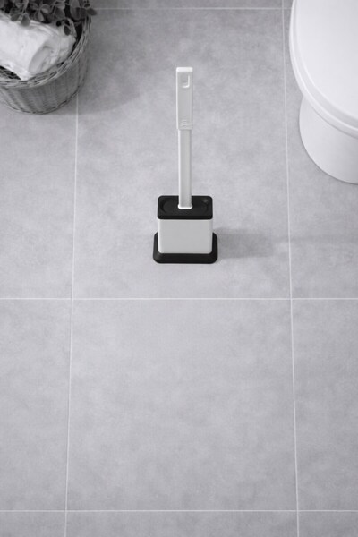 Sas Haus Silikon Tuvalet Fırçası Pratik Silikon Wc Klozet Fırçası Kare Beyaz S-220