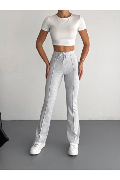 PUCKA FASHION Pantaloni spanioli din lycra cu talie înaltă Pucka Çımalı Ribana