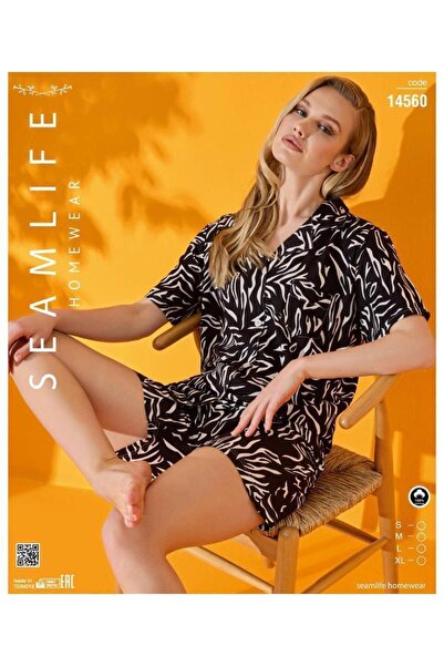 seamlife ŽENSKA PIZAMA SA KRATKIM RUKAVIMA Tkano SA KRATKIM PANTALONAMA
