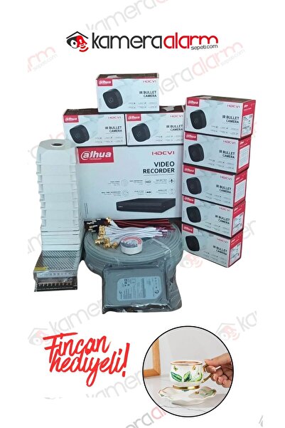DAHUA 8 Kanal 8 Kamera Güvenlik Kamera Seti 500GB Hdd