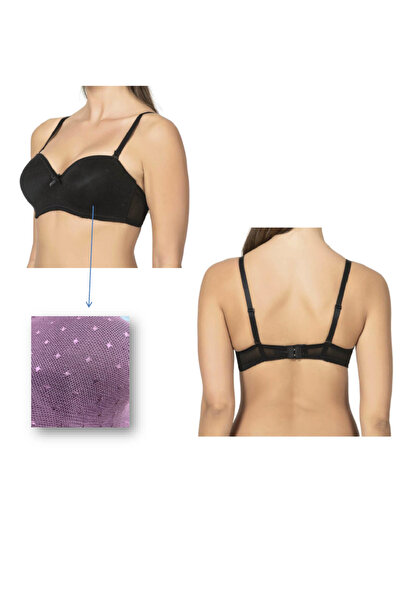 Belvü 1219 Grudnjak bez naramenica od mrežaste tkanine sa zvezdastim uzorkom