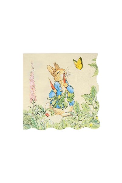 Meri Meri - Peter Rabbit In The Garden Large Napkins - Peter Rabbit Bahçede P...