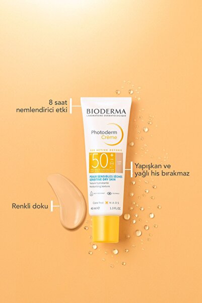 Bioderma Photoderm Creme Kuru Cilt Için Spf 50 Light Renkli Güneş Kremi 40 ml