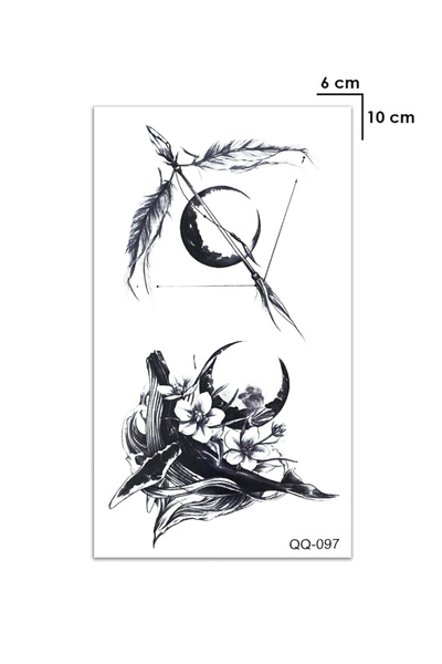 BiWini Ok Ve Yay Geçici Dövme Bilek Boyun Kol Bacak Ve Göğüs Erkek Kadın