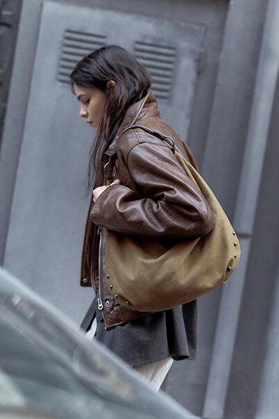 Pull & Bear Halka zımbalı shopper çanta