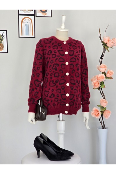 ENDAMIM CARDIGAN SCURT SEZONIER SUBȚIRE CU MOTIV LEOPARD